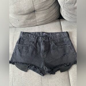 Big Star Black Distressed Cutoff Denim Shorts
